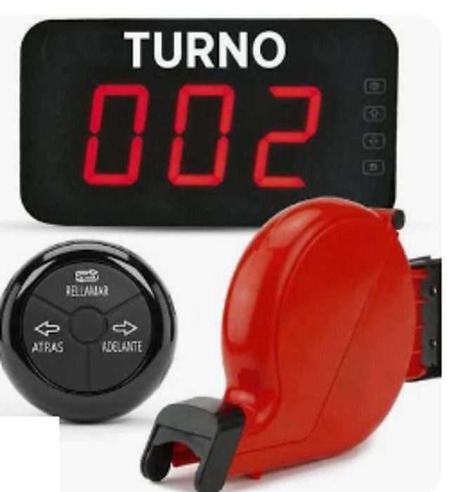 Sistema de turnos manual: numerador con control remoto y dispensador de tickets